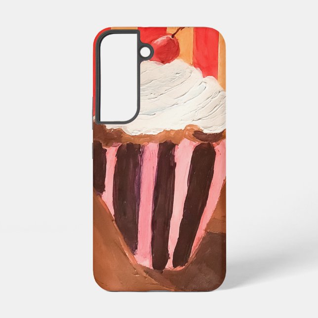 Cupcake mit Vanille-Frosting Samsung Galaxy Hülle (Rückseite)