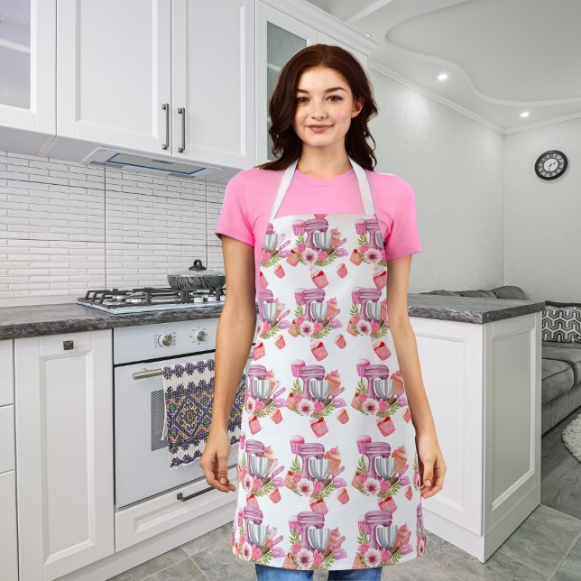 Cupcake & Mixer Weißküche Schürze (Von Creator hochgeladen)