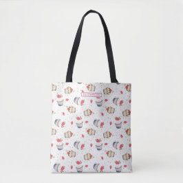 Cupcake Monogram Tote Bag - Sweet Pink personalize