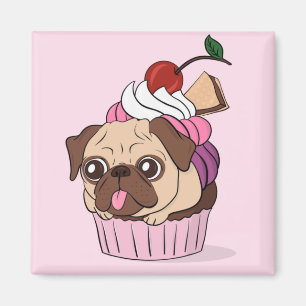 Cupcake-Mops Magnet