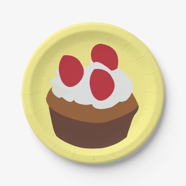 Cupcake Muffin Cupcake Pappteller (Vorderseite)