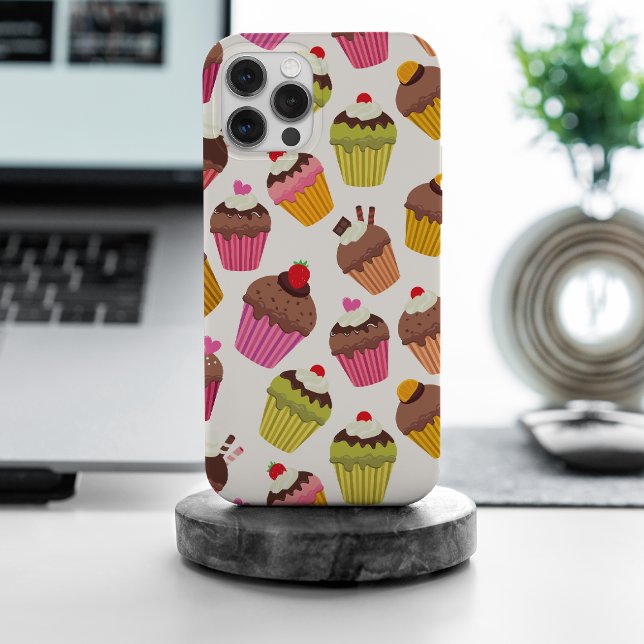Cupcake Muster, Muffin Muster, Schokolade, Herz Case-Mate iPhone Hülle (Von Creator hochgeladen)