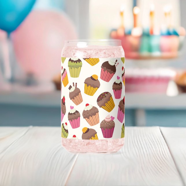 Cupcake Muster, Muffin Muster, Schokolade, Herz Dosenglas (Insitu (Baby Party))