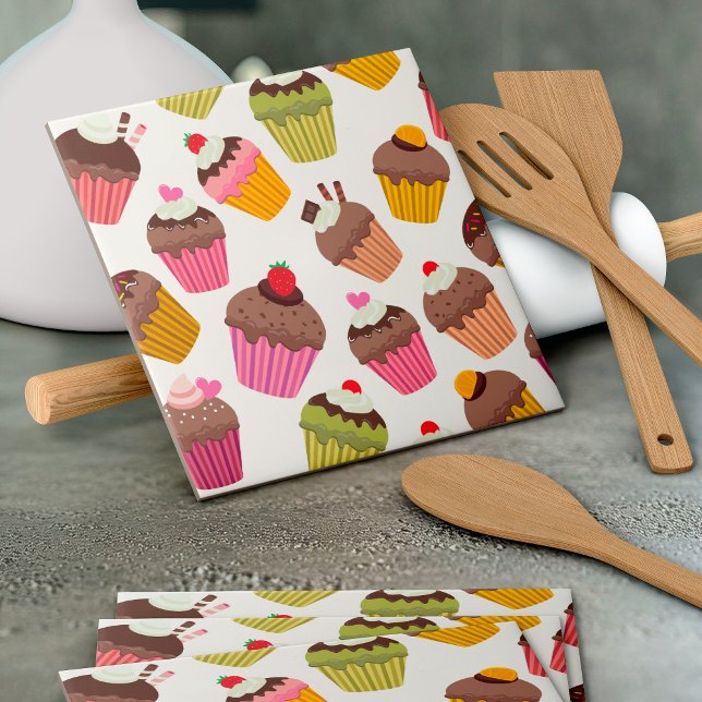 Cupcake Muster, Muffin Muster, Schokolade, Herz Fliese (Von Creator hochgeladen)