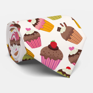 Cupcake Muster, Muffin Muster, Schokolade, Herz Krawatte