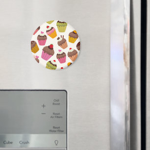 Cupcake Muster, Muffin Muster, Schokolade, Herz Magnet