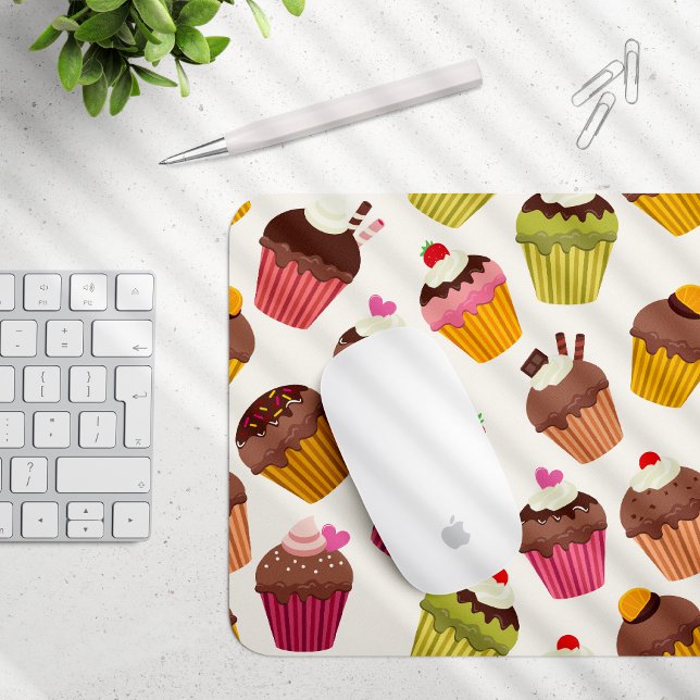 Cupcake Muster, Muffin Muster, Schokolade, Herz Mousepad (Von Creator hochgeladen)