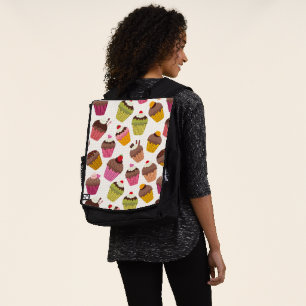 Cupcake-Muster, Muffin-Muster, Schokolade, Herzen Rucksack