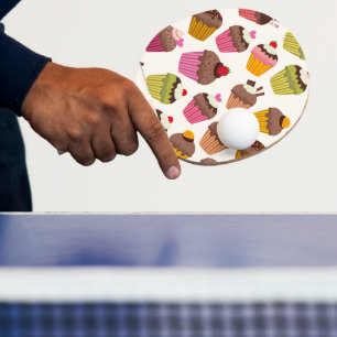 Cupcake-Muster, Muffin-Muster, Schokolade, Herzen Tischtennis Schläger