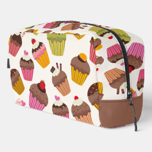 Cupcake-Muster, Muffin-Muster, Schokolade, Herzen Waschbeutel