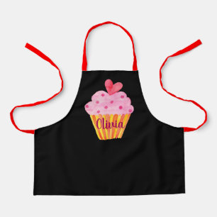 Cupcake NAME Backen benutzerdefinierte Schürze Aqu