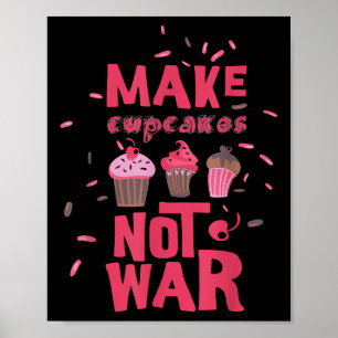 Cupcake nicht Krieg Poster