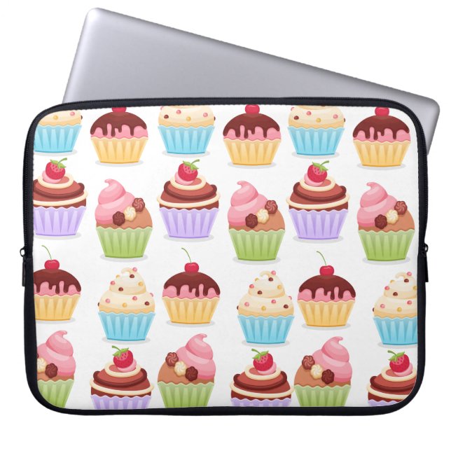 Cupcake-Notebook-Fall Laptopschutzhülle (Vorderseite)