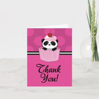 Cupcake Panda Dankeschön Karte