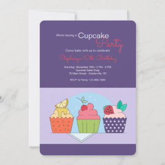 Cupcake Party Geburtstag Einladung