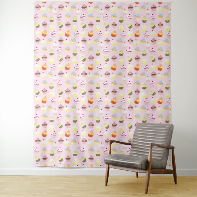Cupcake Party Tapestry Wandteppich (Beispiel)