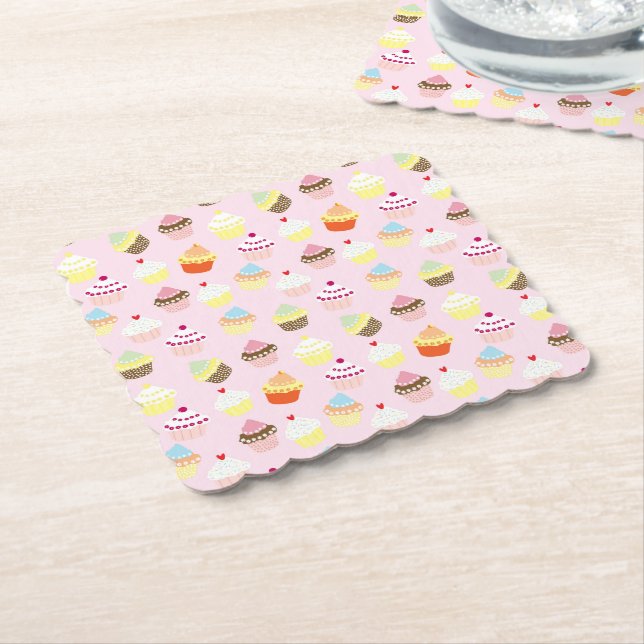 Cupcake Party Untersetzer (angewinkelt)