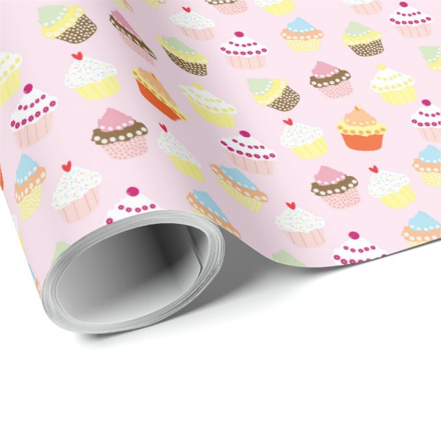 Cupcake Party Wrapping Paper Geschenkpapier (Rolleneckpunkt)