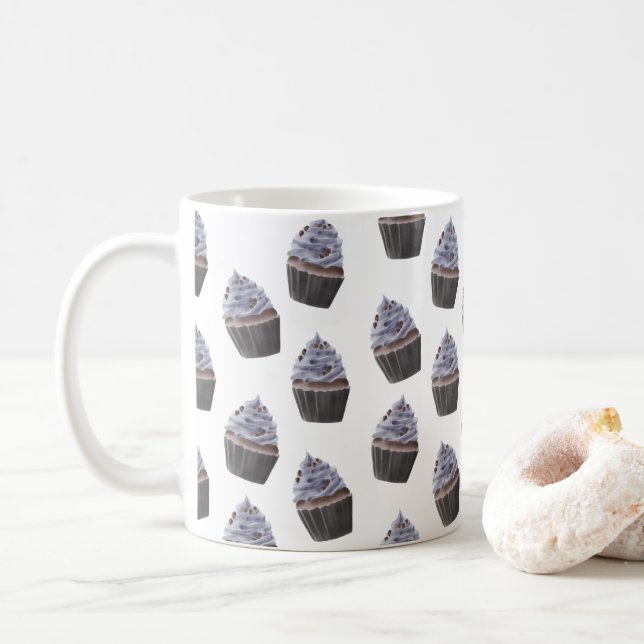 Cupcake Pattern Kaffeetasse (Mit Donut)