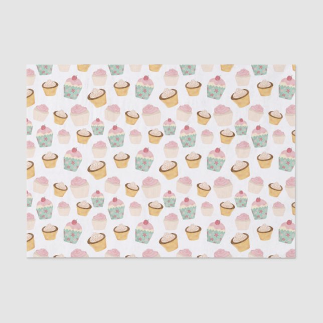 Cupcake Pattern Seidenpapier (Vorderseite)