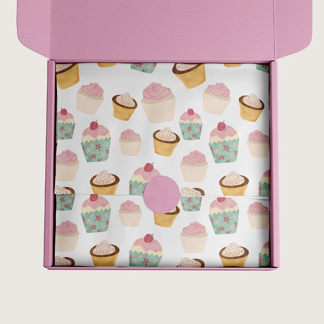 Cupcake Pattern Seidenpapier (Cupcake pattern tissue paper)