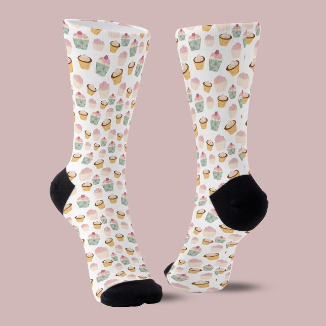 Cupcake Pattern Socken (Fun cupcake pattern socks. Other colors & products available.)