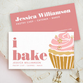Cupcake Pink Koch Konditorei Moderner Typ Visitenkarte