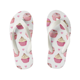 Cupcake Print Child Flipflops