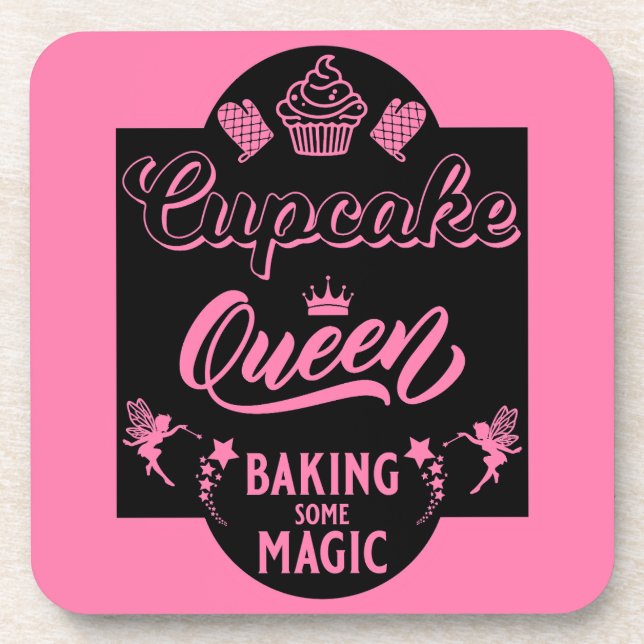 Cupcake Queen Getränkeuntersetzer (Vorderseite)