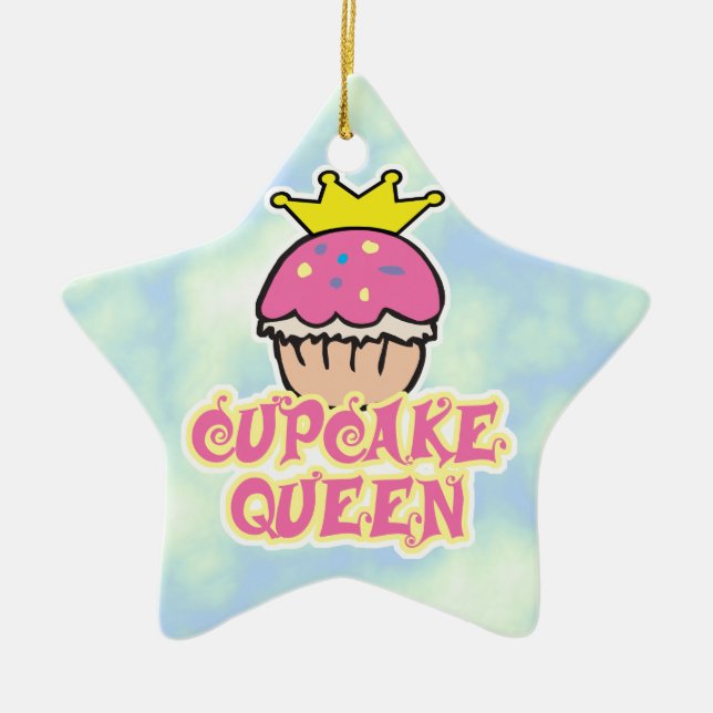 Cupcake Queen Keramik Ornament (Vorne)