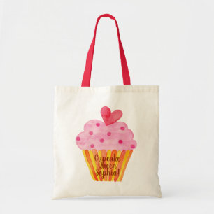 Cupcake Queen Wasserfarbe - NAME - Tragetasche