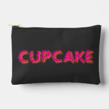 Cupcake Rosa Schwarzer Benutzerdefinierter Text