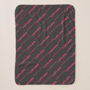 Cupcake Rosa Text Custom Schwarz Sherpadecke