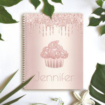 Cupcake Rose Gold Glitzer Tropfen Name glac modern