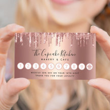 Cupcake Rose Gold Kupfer Glitzer Tropfen Bäckerei 