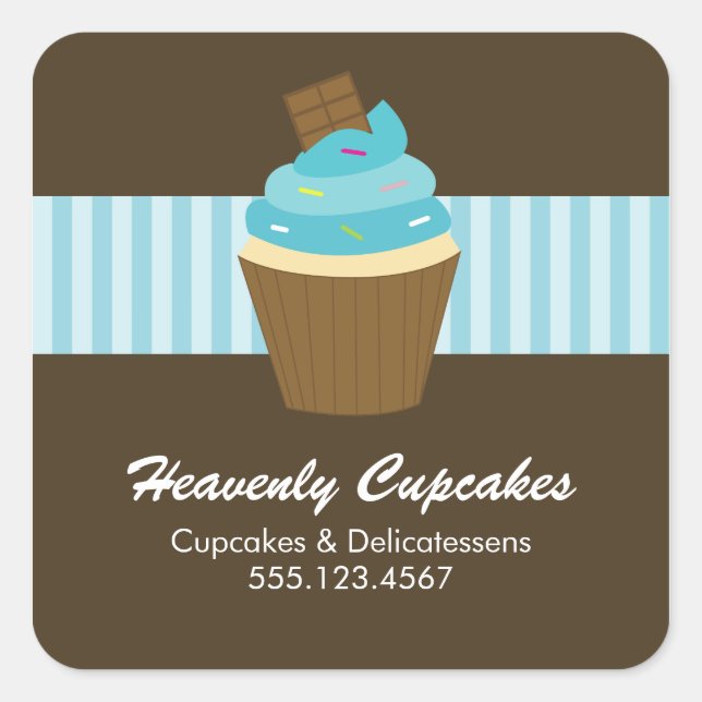 Cupcake Round Aufkleber (Vorderseite)