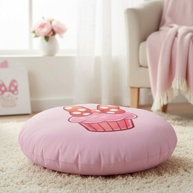 Cupcake Round Pillow Rundes Kissen (Von Creator hochgeladen)