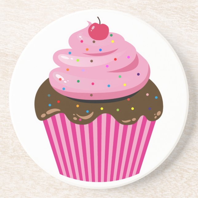 Cupcake Sandstein Untersetzer (Vorne)