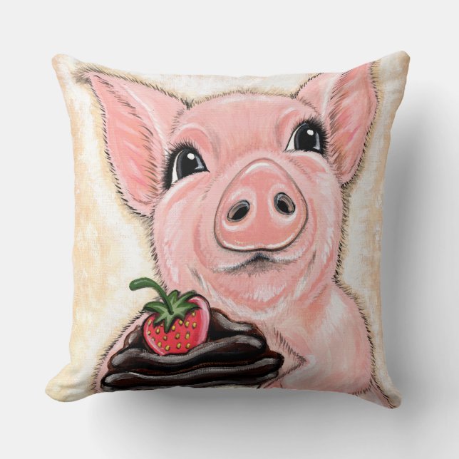 Cupcake-Schwein-Wurfkissen Kissen (Vorderseite)