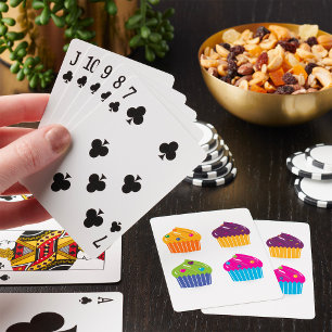 Cupcake-Set mit leuchtenden Streuseln Dessert Spielkarten