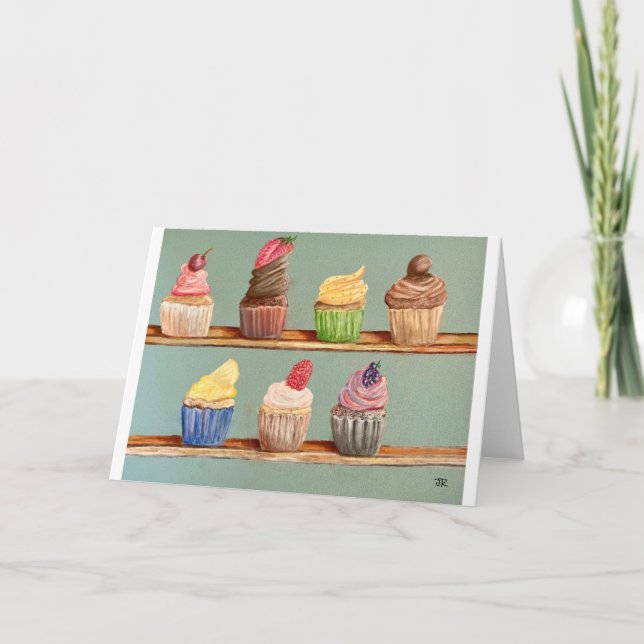 Cupcake Shelfie Note Card (Vorderseite)