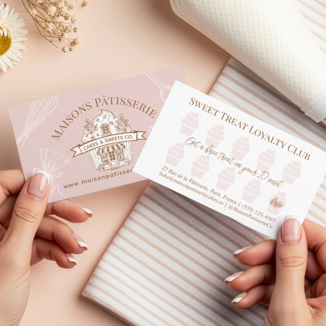 Cupcake Shop Pastry Chef Baking Utensils Bakery Treuekarte (Cupcake Shop Pastry Chef Baking Utensils Bakery Loyalty Card)