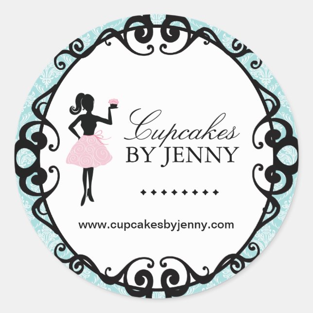 Cupcake Silhouette Packing Stickers (Vorderseite)
