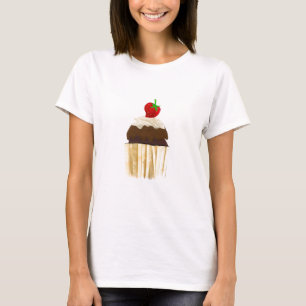 Cupcake Spaghetti-Rippe oben T-Shirt