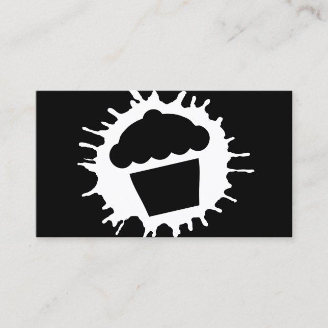 Cupcake splatz schwarze Lochkarte Treuekarte (Vorderseite)