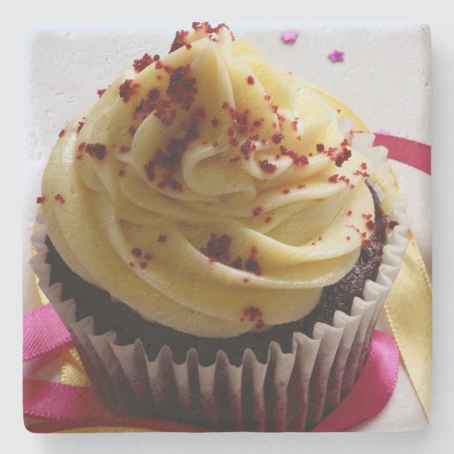Cupcake-Steinuntersetzer Steinuntersetzer (Vorderseite)