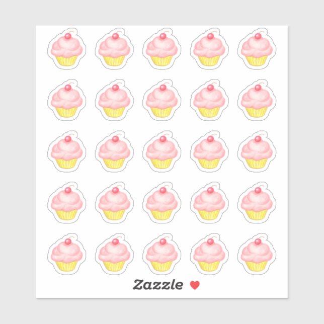 Cupcake Stickers Aufkleber (Blatt)