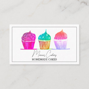 Cupcake Süße Kuchen Bäckt Selbstgemachte Bäckerei Visitenkarte