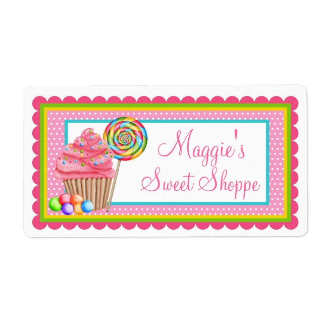 Cupcake Sweet Shoppe Labels (Vorne)