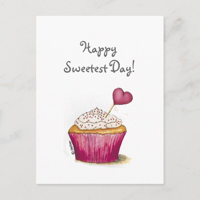 Cupcake - Sweetest Day Postkarte (Vorderseite)